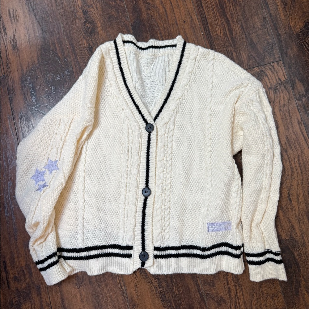 Taylor Swift Women's Folklore Cream Cardigan Sweater